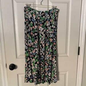 EUC H&M floral midi skirt